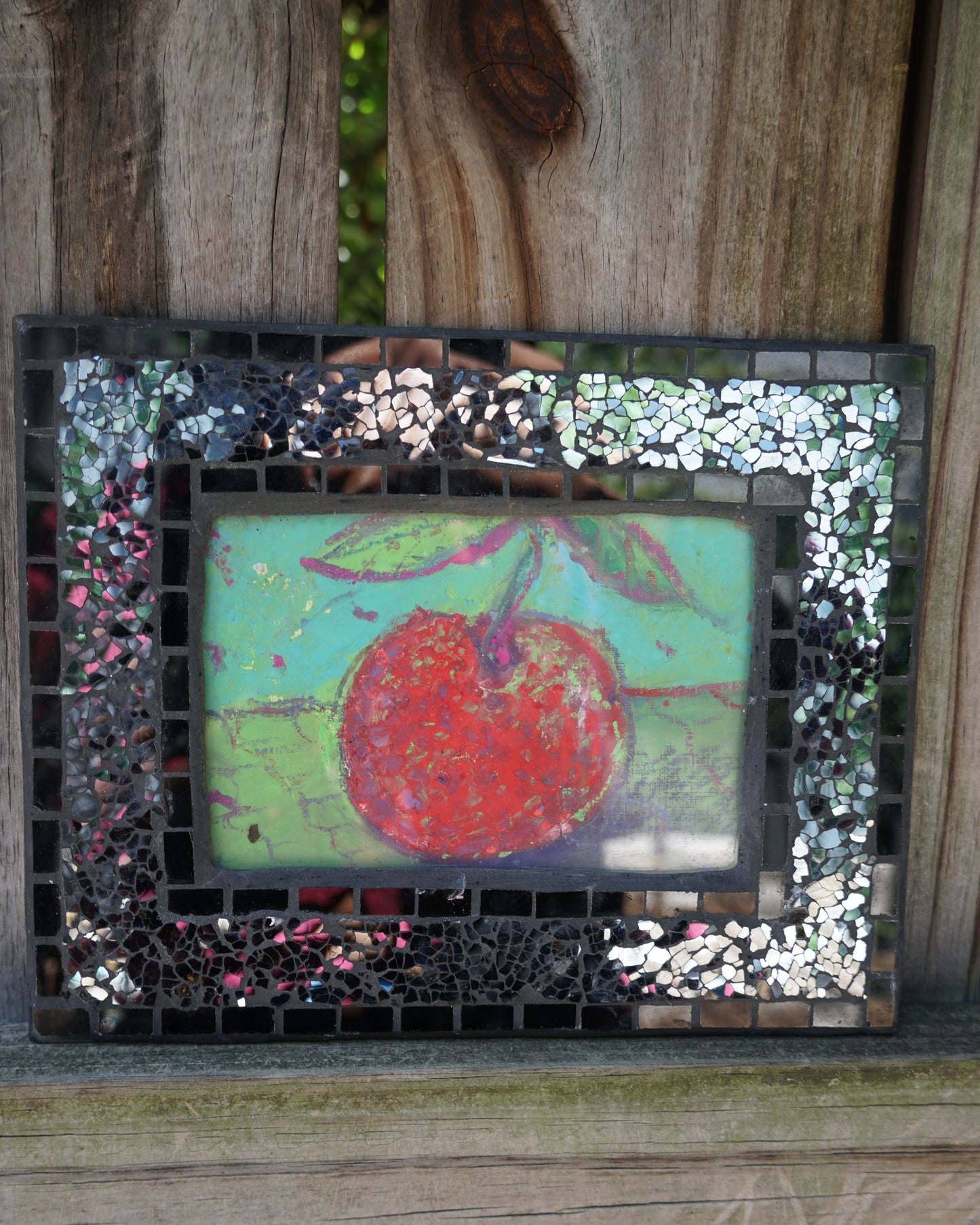 Oil Pastel Still Life In Vintage Frame