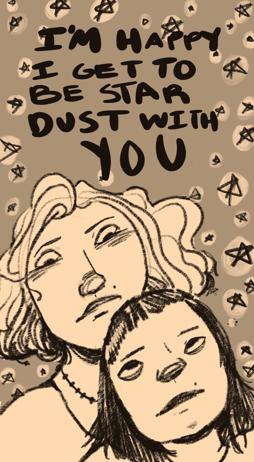 "I'm Happy I Get To Be Star Dust With You Sticker"